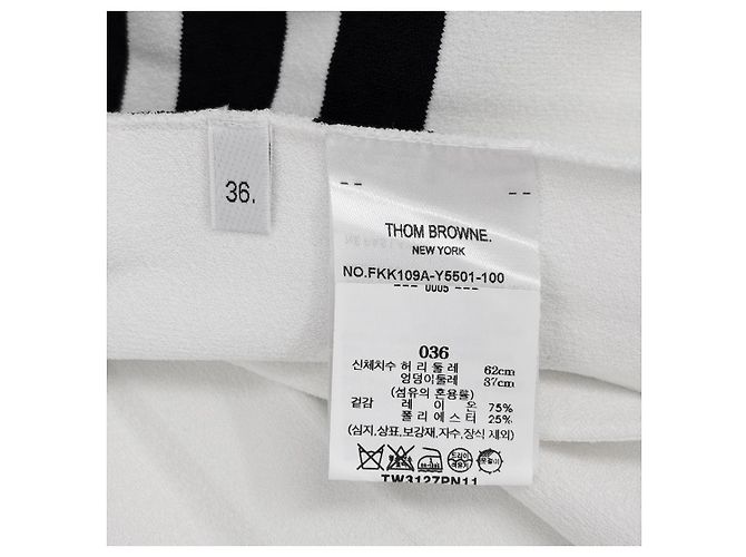 Falda mini plisada Milano Stitch para mujer Thom Browne blanca Blanco - vista 11