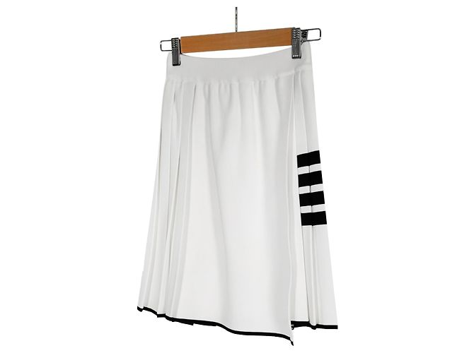 Falda mini plisada Milano Stitch para mujer Thom Browne blanca Blanco - vista 2