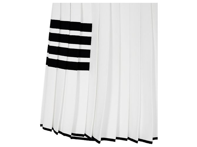 Falda mini plisada Milano Stitch para mujer Thom Browne blanca Blanco - vista 6