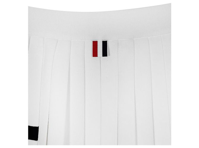Falda mini plisada Milano Stitch para mujer Thom Browne blanca Blanco - vista 9