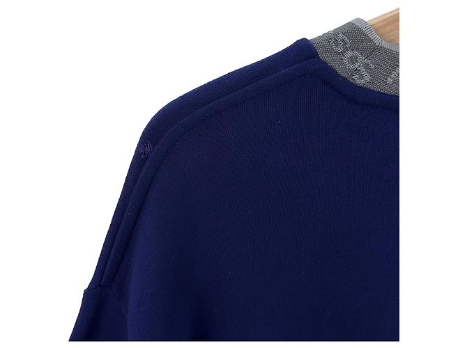 Oversized Sweatshirt mit Ton Full Neck Logo für Herren von Acne Studios - Marineblau - Ansicht 5