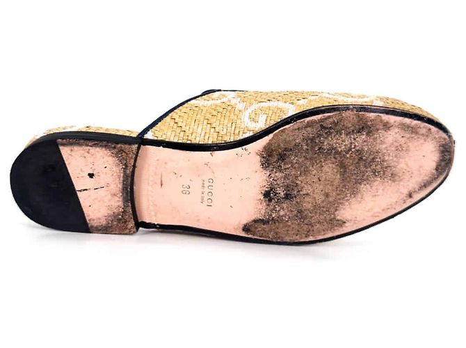 Gucci Mule Loafer Prinstown GG Logo con Horsebit per Donne Beige Bianco - vista 10