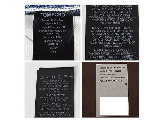 Tom Ford Denim sagomato Blu - vista 10