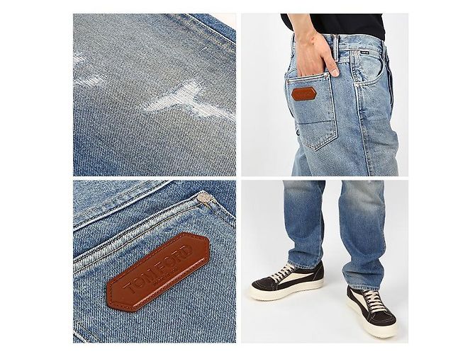 Tom Ford Denim sagomato Blu - vista 4