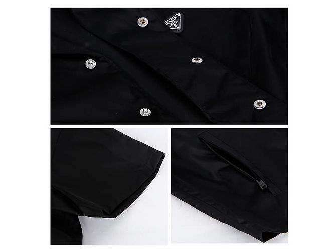 Prada Camicia a maniche corte in Re-Nylon Nero - vista 6