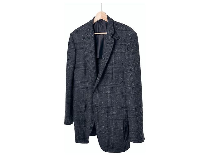 Tom Ford Giacca blazer in lana e seta a quadri per uomo Marrone - vista 2
