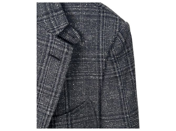 Tom Ford Giacca blazer in lana e seta a quadri per uomo Marrone - vista 5