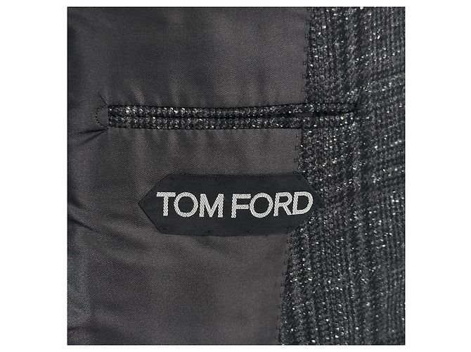 Tom Ford Giacca blazer in lana e seta a quadri per uomo Marrone - vista 7