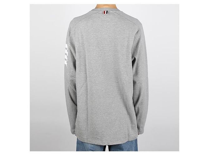 Thom Browne Langarm-T-Shirt mit diagonaler Musterung Braun - Ansicht 11