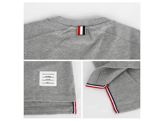 Thom Browne Langarm-T-Shirt mit diagonaler Musterung Braun - Ansicht 13