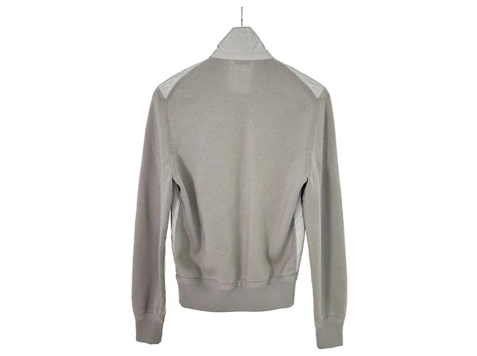 Tom Ford Luxury Beard Men's Wool Knit High Neck Zipper Panel Padded Jacket Gray Brown - view 4