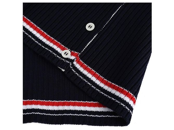 Thom Browne Cárdigan Clásico de Algodón con Cuello en V Azul - vista 10