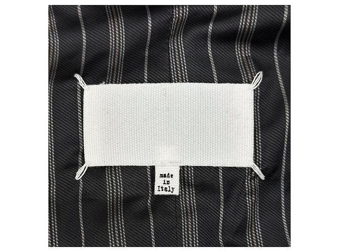 Maison Martin Margiela Blazer in lino a righe con colletto a strati per uomo - vista 9