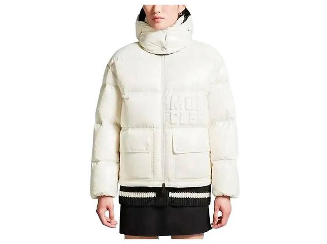 Moncler Kurze Steppjacke Weiß - Ansicht 5