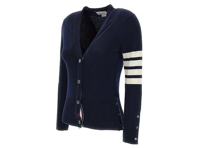 Thom Browne Cardigan en cachemire à rayures - vue 5