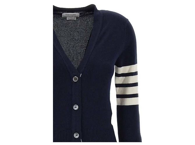 Thom Browne Cardigan en cachemire à rayures - vue 6