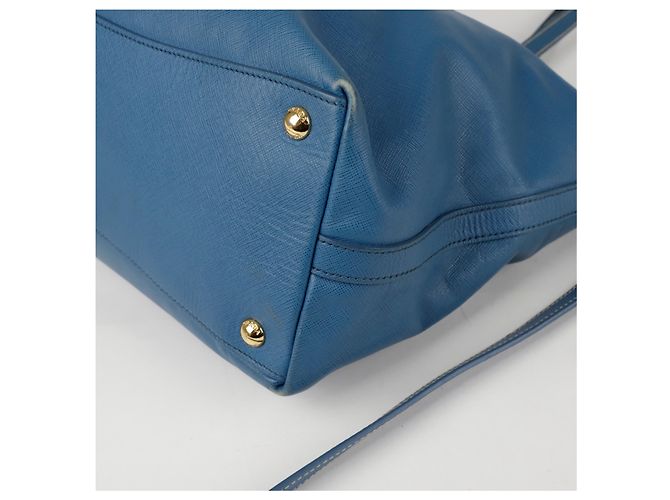 Prada Bolso de Hombro Saffiano Azul - vista 10