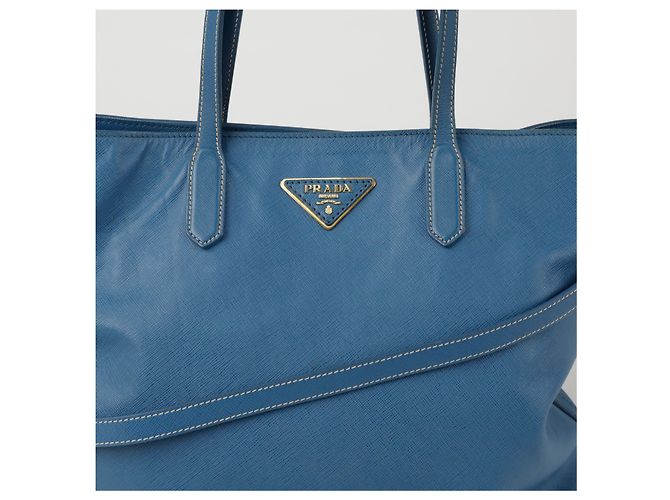 Prada Bolso de Hombro Saffiano Azul - vista 2