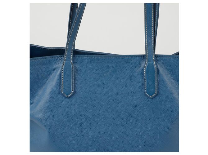 Prada Bolso de Hombro Saffiano Azul - vista 5