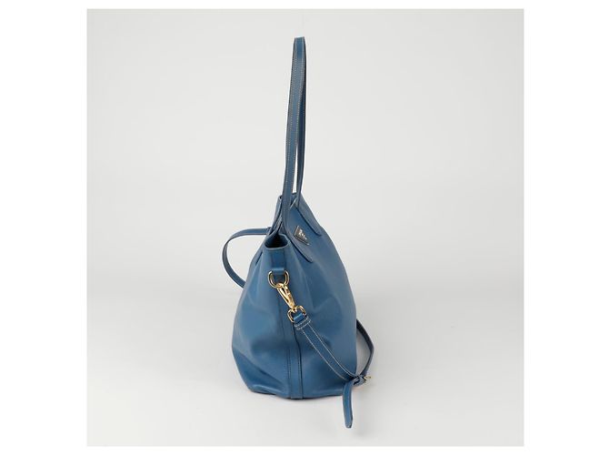 Prada Bolso de Hombro Saffiano Azul - vista 6
