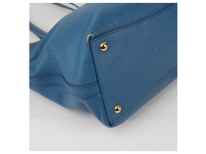Prada Bolso de Hombro Saffiano Azul - vista 9