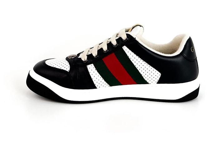 Gucci Sneakers in pelle nere con logo GG per donne Nero - vista 4