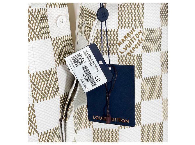 Louis Vuitton Giacca Camicia Oversize in Cotone Nylon Monogramma Damier per Uomo di Lusso Biard Marrone - vista 11