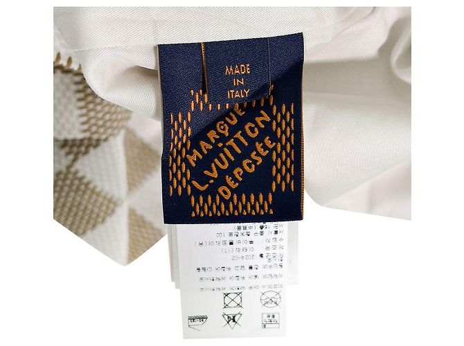 Louis Vuitton Giacca Camicia Oversize in Cotone Nylon Monogramma Damier per Uomo di Lusso Biard Marrone - vista 14