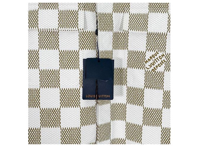 Louis Vuitton Giacca Camicia Oversize in Cotone Nylon Monogramma Damier per Uomo di Lusso Biard Marrone - vista 6