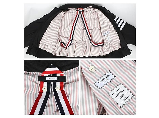 Thom Browne Diagonal Down Blouson Black - view 7