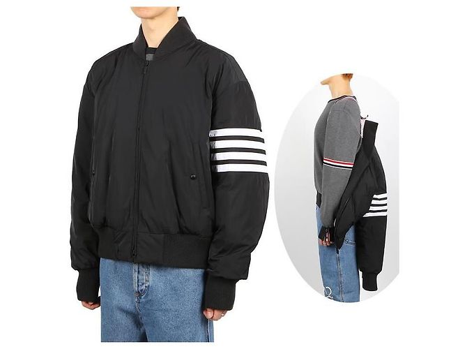 Thom Browne Diagonal Down Blouson Black - view 9