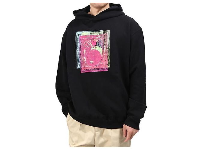 Maison Martin Margiela Stamp Logo Hoodie Schwarz - Ansicht 8