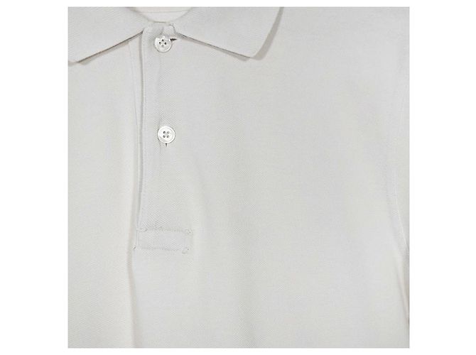 Tom Ford Herren Polo aus bestickter Baumwolle mit kurzen Ärmeln T-Shirt weiß - Ansicht 6