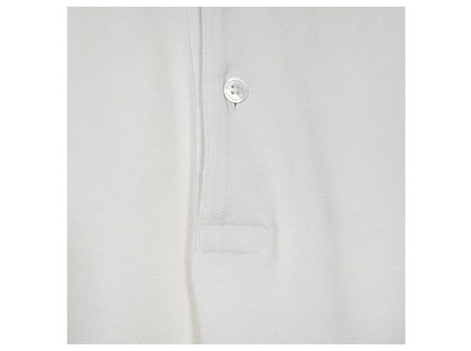 Tom Ford Herren Polo aus bestickter Baumwolle mit kurzen Ärmeln T-Shirt weiß - Ansicht 7