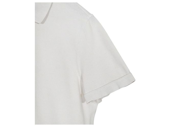 Tom Ford Herren Polo aus bestickter Baumwolle mit kurzen Ärmeln T-Shirt weiß - Ansicht 8