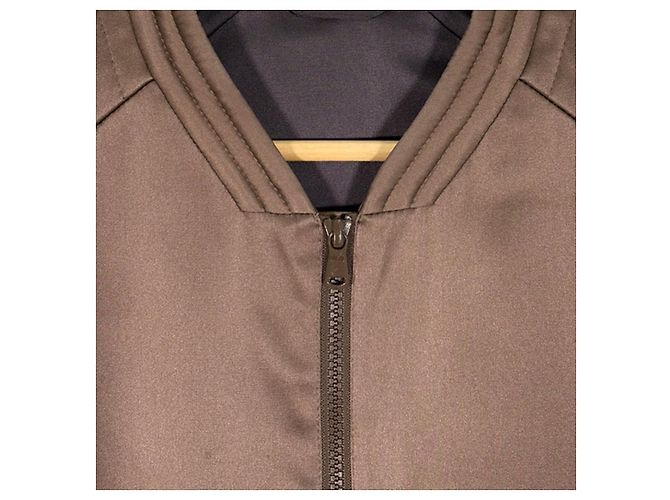 Giacca Bomber in Seta con Yoke Brunello Cucinelli per Donna Marrone - vista 5
