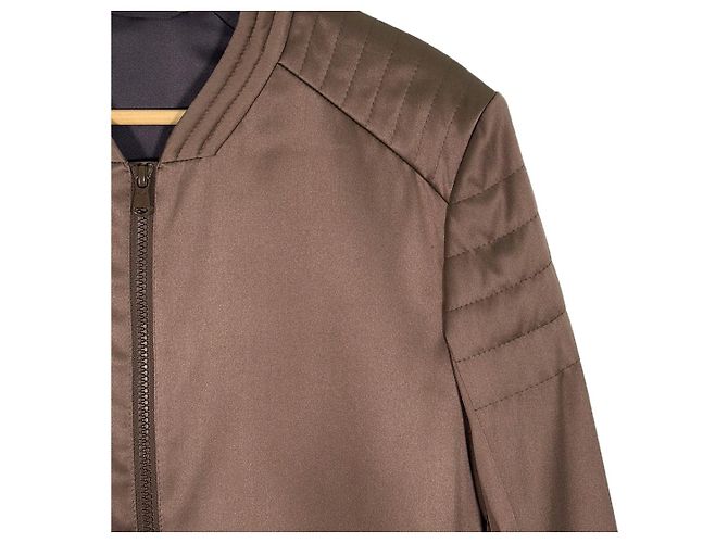 Giacca Bomber in Seta con Yoke Brunello Cucinelli per Donna Marrone - vista 7
