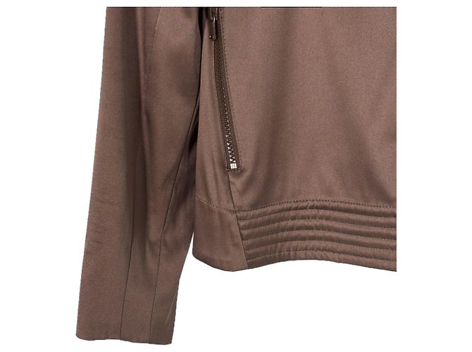 Giacca Bomber in Seta con Yoke Brunello Cucinelli per Donna Marrone - vista 8