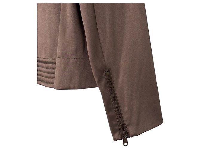 Giacca Bomber in Seta con Yoke Brunello Cucinelli per Donna Marrone - vista 9