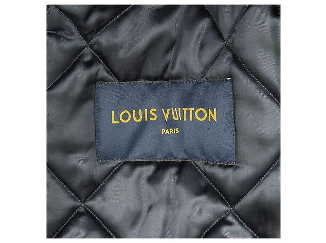 Louis Vuitton Jaqueta de caminhoneiro de denim acolchoada Damier Indigo Azul - vista 13