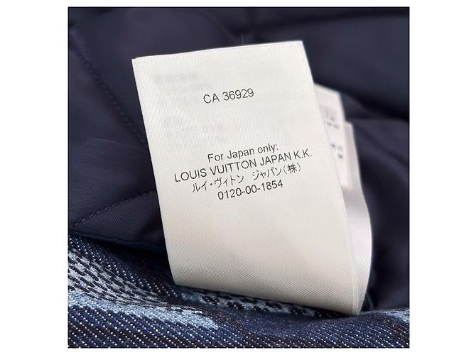 Louis Vuitton Jaqueta de caminhoneiro de denim acolchoada Damier Indigo Azul - vista 16