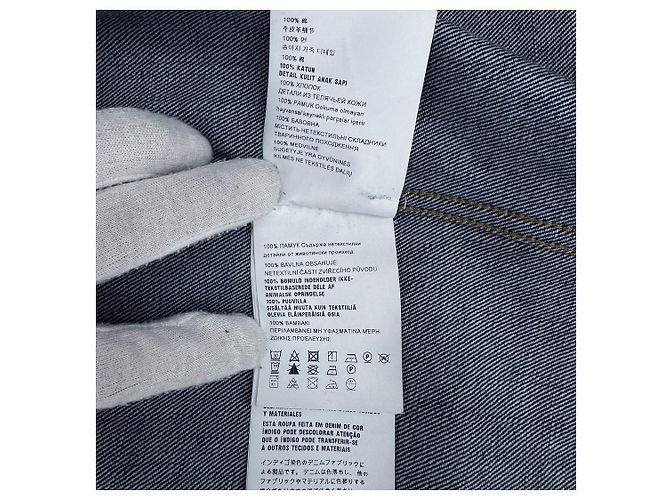 Prada Herrenjacke aus gewaschenem Denim mit blauem Dreieckslogo - Ansicht 12