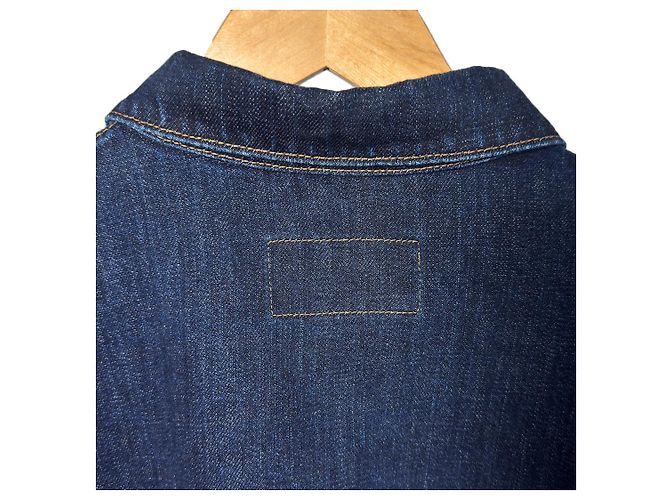 Prada Herrenjacke aus gewaschenem Denim mit blauem Dreieckslogo - Ansicht 9