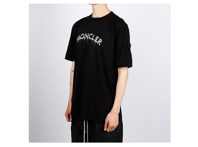 Moncler T-Shirt mit Front-Logo-Druck Schwarz - Ansicht 2