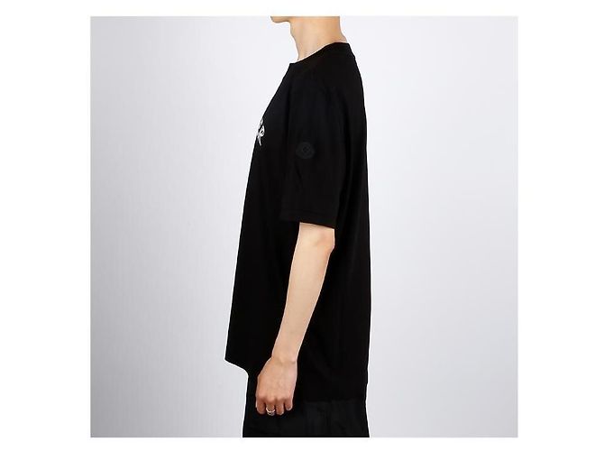 Moncler T-Shirt mit Front-Logo-Druck Schwarz - Ansicht 3