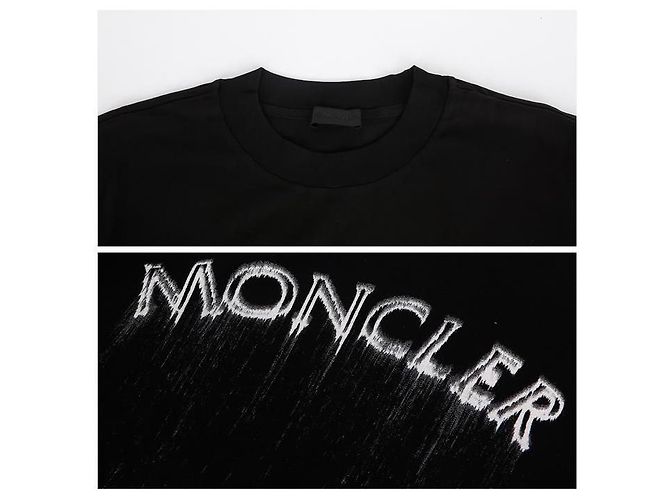 Moncler T-Shirt mit Front-Logo-Druck Schwarz - Ansicht 5