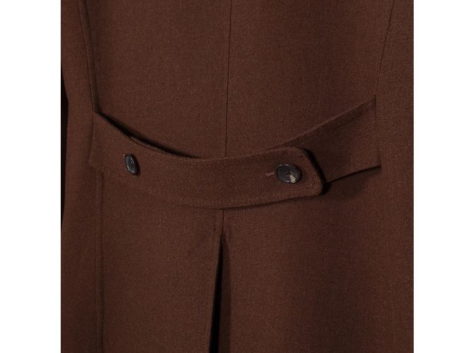 Tom Ford Cappotto lungo in pelle, lana e cashmere per uomo - Marrone - vista 10