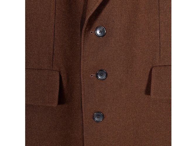 Tom Ford Cappotto lungo in pelle, lana e cashmere per uomo - Marrone - vista 6