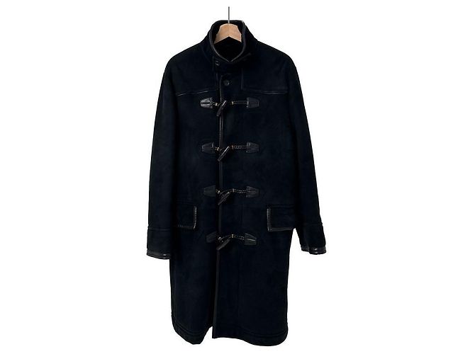 Tom Ford Cappotto lungo Duffle senape nero - vista 3