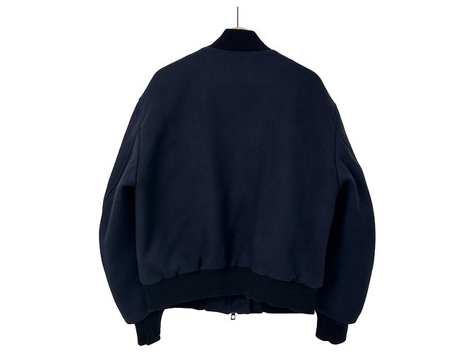 Giacca bomber in lana Anagram da uomo Loewe blu navy - vista 3
